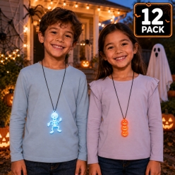 Glow Halloween Character Necklaces - 12Pk